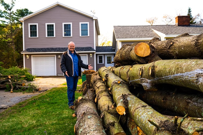 tree removal customer cleanup logs 4